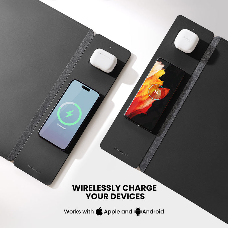 View of ALTI Wireless Charging Desk Mat- Journey
